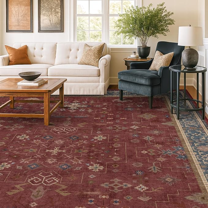 Oriental 8x10 Large Area Rugs for Living Room by HazoHaus