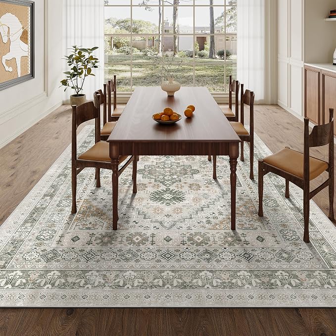 6x9 Area Rugs for Living Room, Large Washable Rug, Dining Room, Low Pile - Image 8
