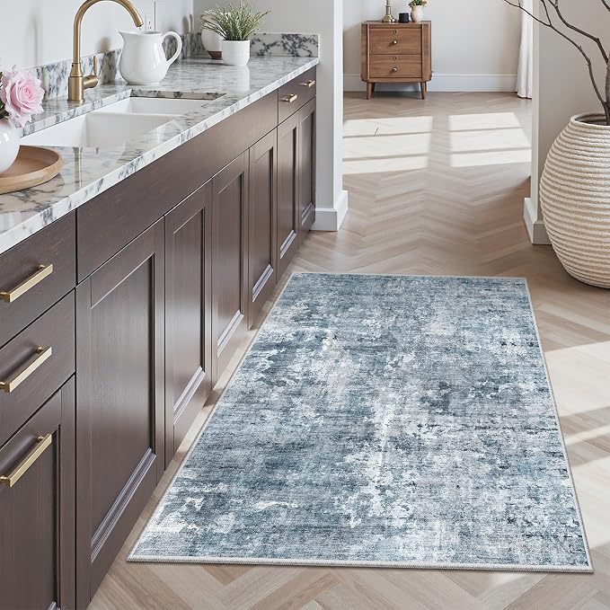 Soalmost Abstract 3x4 Rugs, Small Washable Area Rug - Image 2