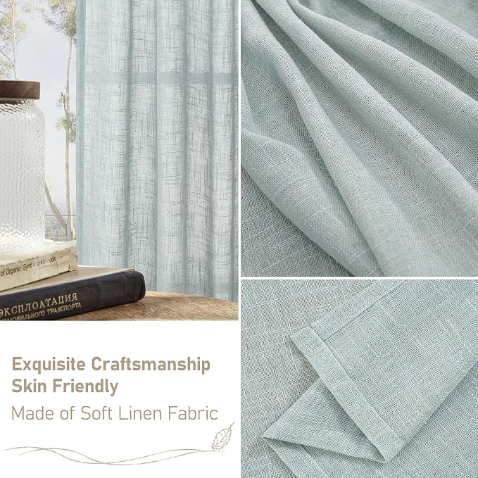 Short Linen Curtains 36 Inch Length - Image 6