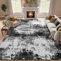 Black Washable Rug 6x9 Area Rugs by Acapet