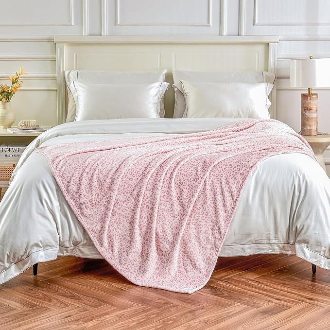 Edenleaf Leopard Print Blanket Fleece Throw - Image 5