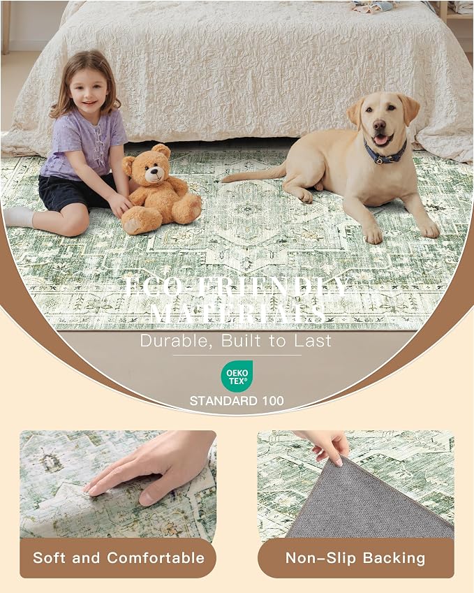 Madane Washable Runner Rugs 2x10 Long - Image 5