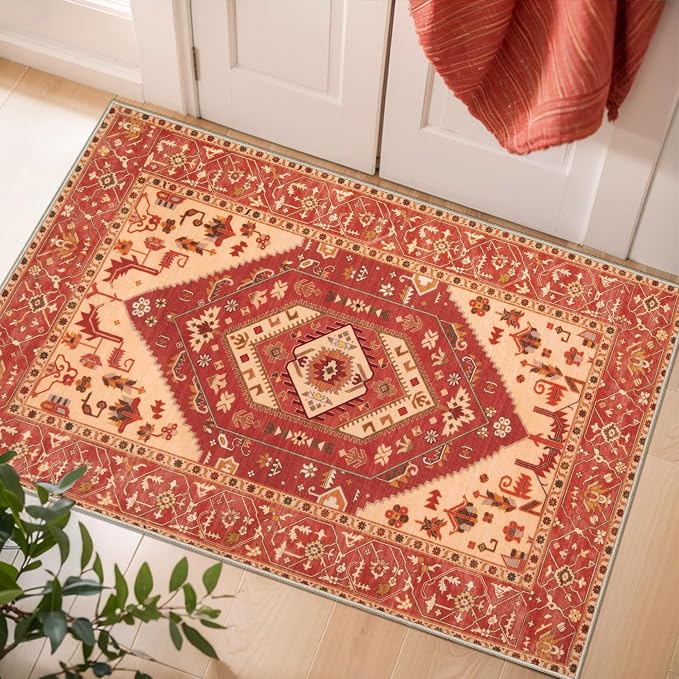 SERISSA 2x3 Washable Non Slip Boho Small Area Rug by SERISSAHomeDecorCollection