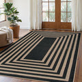 Lahome Modern Geometric Easy Jute Outdoor Rug, 5x7 Patio Living Room Rug | by Lahome