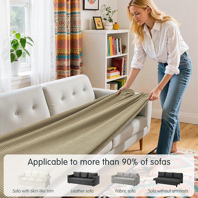 Hokway Couch Cushion Covers Stretch Cushion Covers Sofa Seat Cushion Slipcover - Image 4