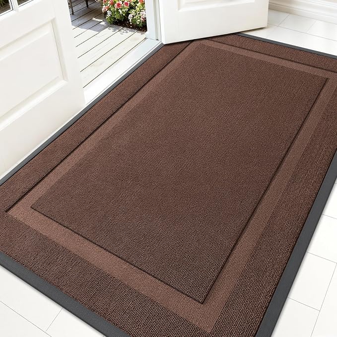 OLANLY Front Door Mat Outside 59x34, All-Season Heavy-Duty Rubber Doormat | by OLANLY