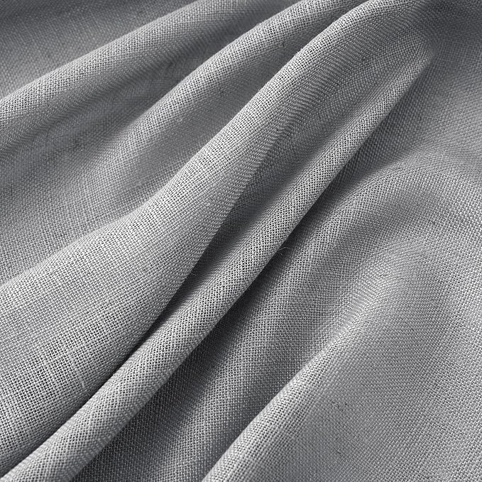 MIULEE Grey Linen Curtains 52x108 Inches Long - Image 4