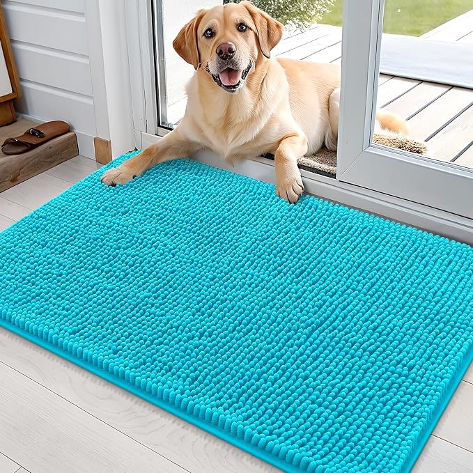OLANLY Dog Door Mat for Muddy Paws 35x24, Super Absorbent Chenille Mud Mat | by OLANLY