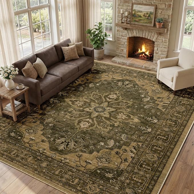RELEANY Washable Area Rug, Large 10'x12', Water Repellent, Pet Friendly - Image 2