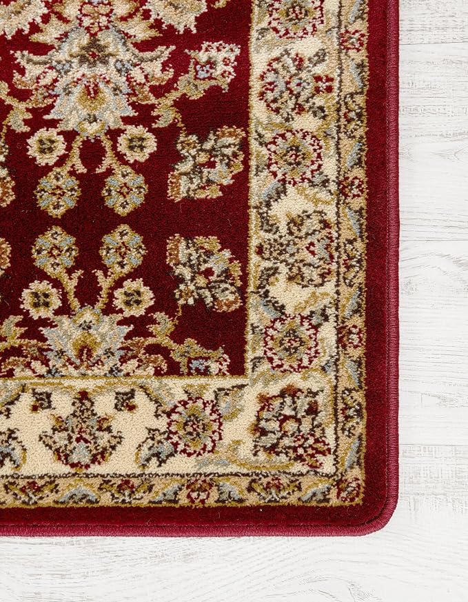 Rugs.com Aditi Collection Rug – 6 Ft Square Red Medium-Pile Rug Perfect - Image 7