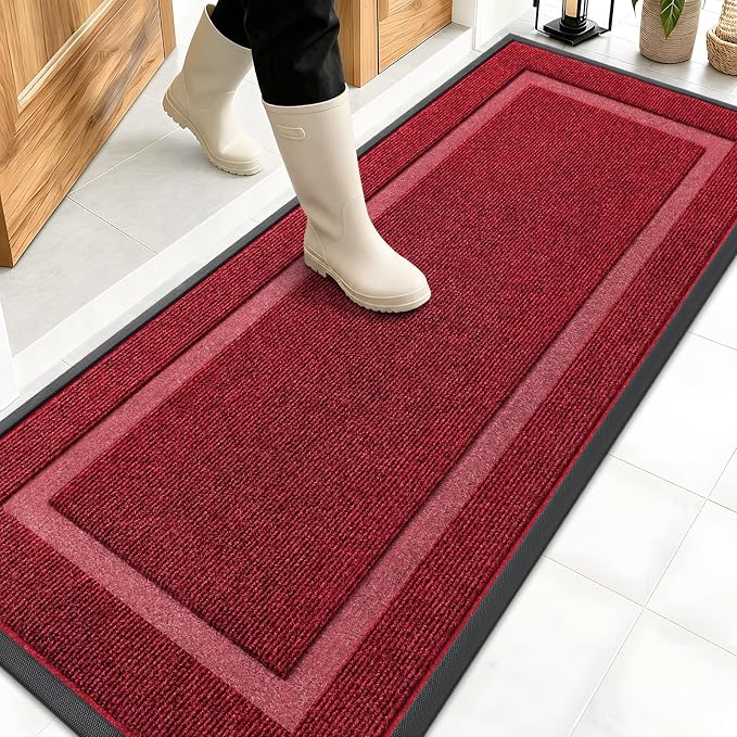 OLANLY Front Door Mat Outside 59x20, All-Season Heavy-Duty Rubber Doormat | by OLANLY