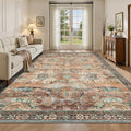 5x7 Area Rugs, Vintage Retro Soft Washable Rug, Non-Slip Low Pile Rugs by Yarooge