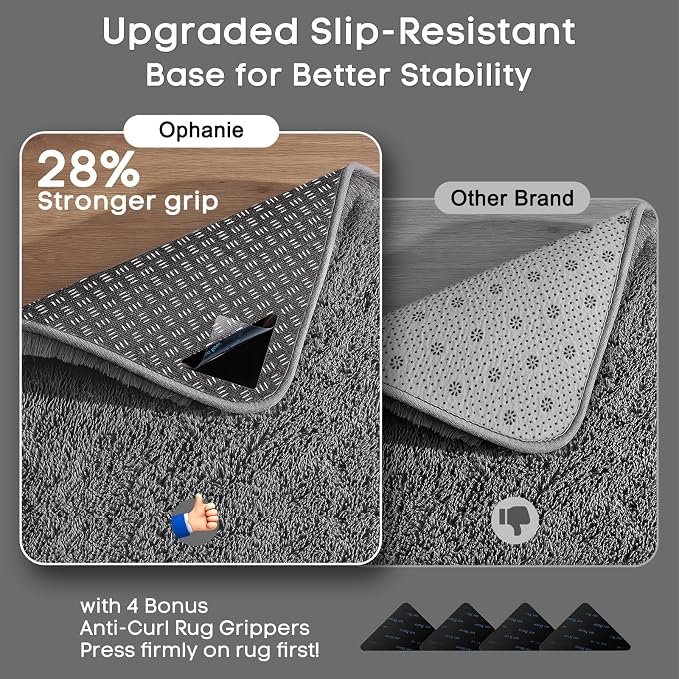Ophanie Washable 3x5 Area Rug, Bedside Preppy Dorm Rug, College Essentials Non - Image 4
