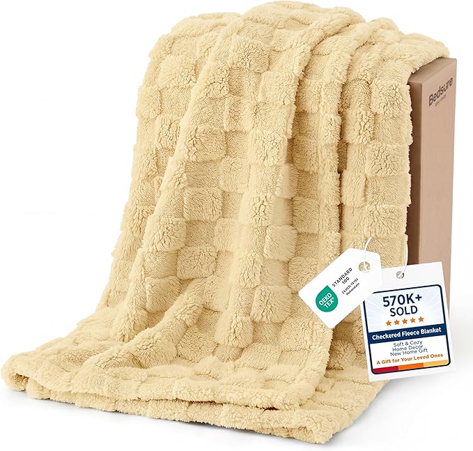 Bedsure GentleSoft Yellow Throw Blanket by Unknown