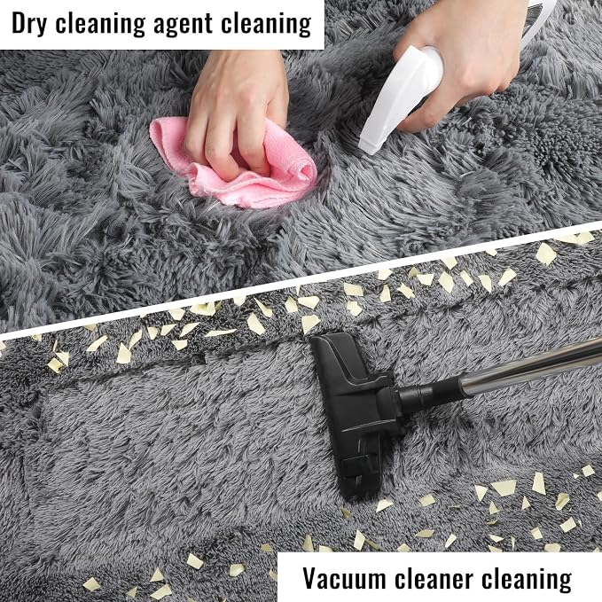 Grey Small Bedroom Rugs 2x4 Ft, Plush Washable Runner Rugs - Image 6