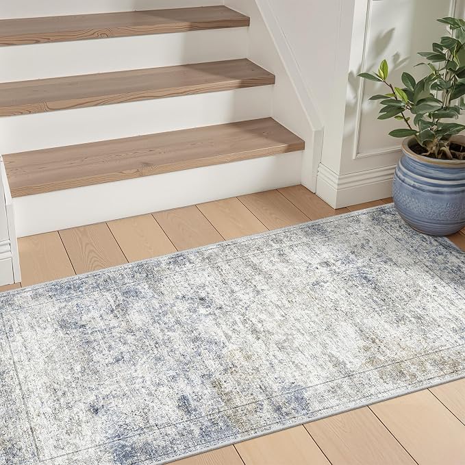 2x4 Rug Runners for Hallways Non Slip, Nursery Room, Soft Runner Rug, Stain - Image 3