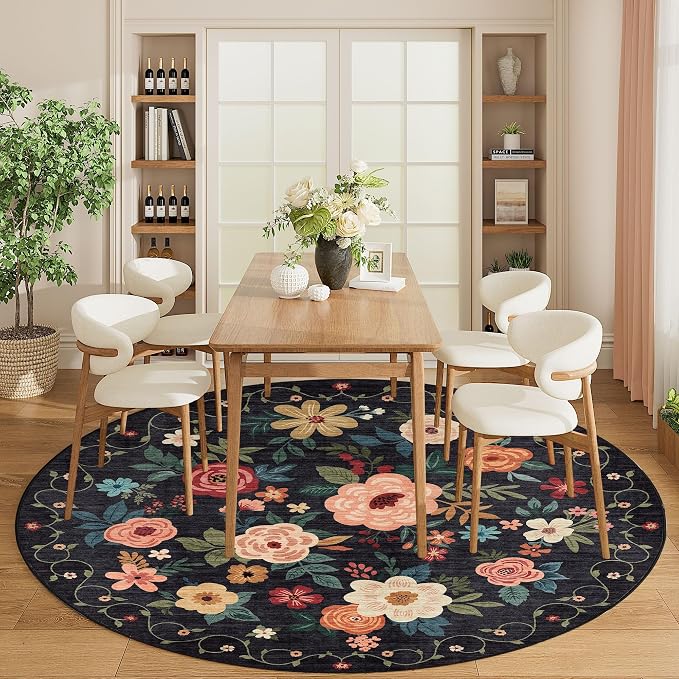 DUKINO 6ft Round Rug, Soft Washable Circle Rug - Image 4