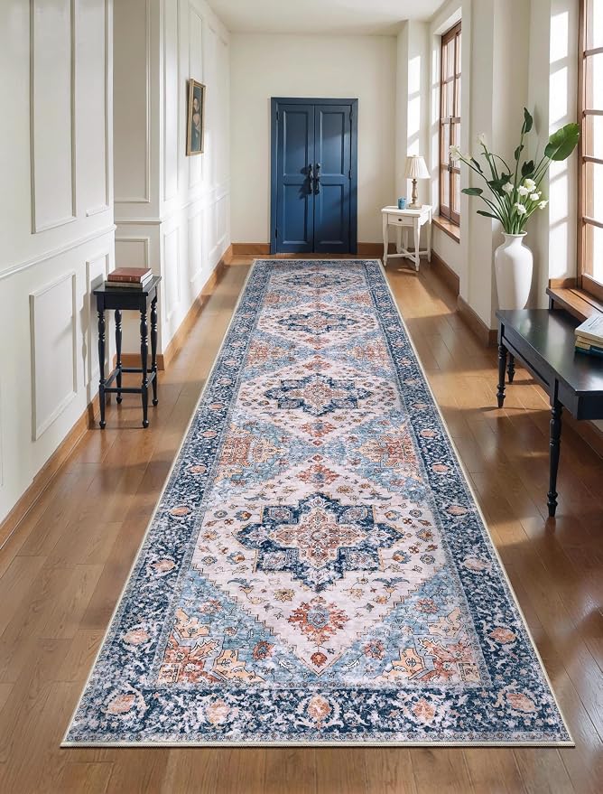 SERISSA 3x12 Washable Non Slip Boho Runner Rug by SERISSAHomeDecorCollection