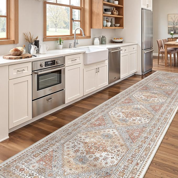 2'6 x 12' Runner Rug Non Slip, Washable Kitchen Rugs, Living Room, Long Rug - Image 8