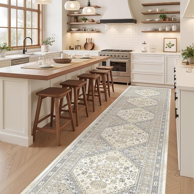 2'6 x 14' Runner Rug Non Slip, Washable Kitchen Rugs, Living Room, Extra Long - Image 8