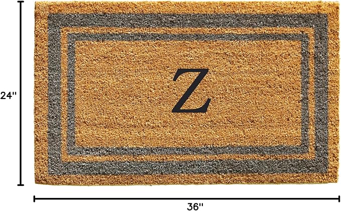 Calloway Mills 153022436Z Periwinkle Border 24" x 36" Monogram Doormat - Image 2