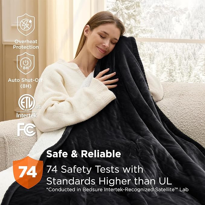 Bedsure Heated Blanket Twin Size, Soft Electric Blanket - Image 6