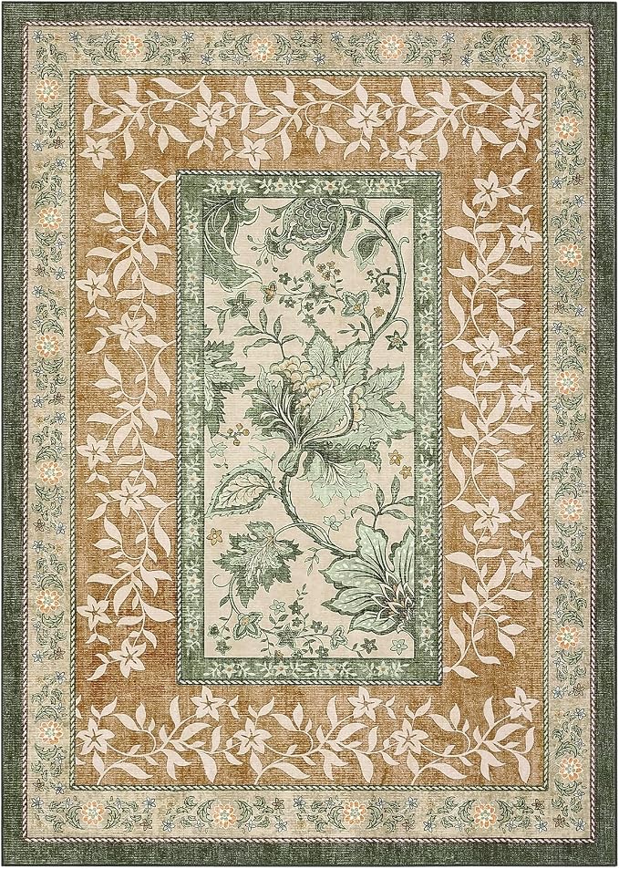 GarveeHome Terracotta Olive Sage Green 2x3 Door Mat Indoor Rugs - Image 9