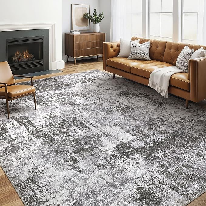 LOONGRUG 6x9 Area Rugs Washable Neutral Modern Abstract Living Room Rug | Soft by LOONGRUG