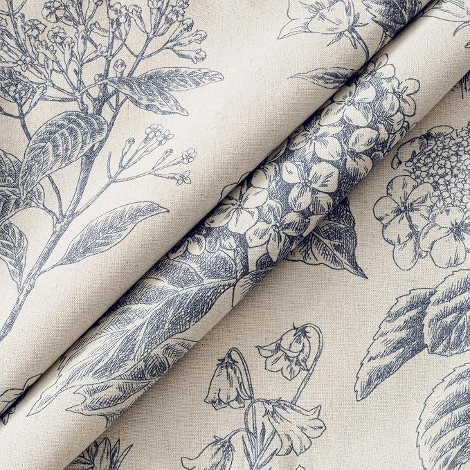 Set of 2 Euro Floral Pillow Covers 24x24 Inch Light Blue | Decorative Neutral - Image 2