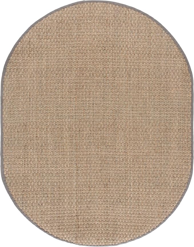 SAFAVIEH Area Rug 6x8 Oval- Natural Fiber Collection by Unknown
