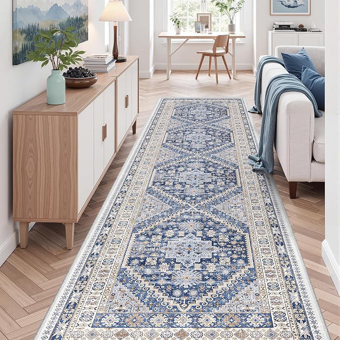 3x12 Runner Rug Non Slip, Washable Hallway Runner Rug, Living Room, Long Rug - Image 3