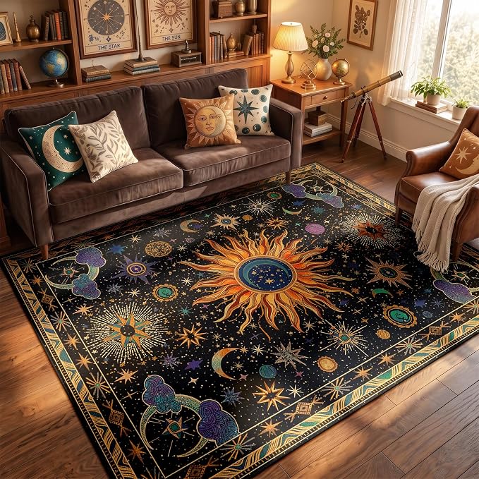 Vacuum-Friendly, 5x7 Washable Area Rug by meejou