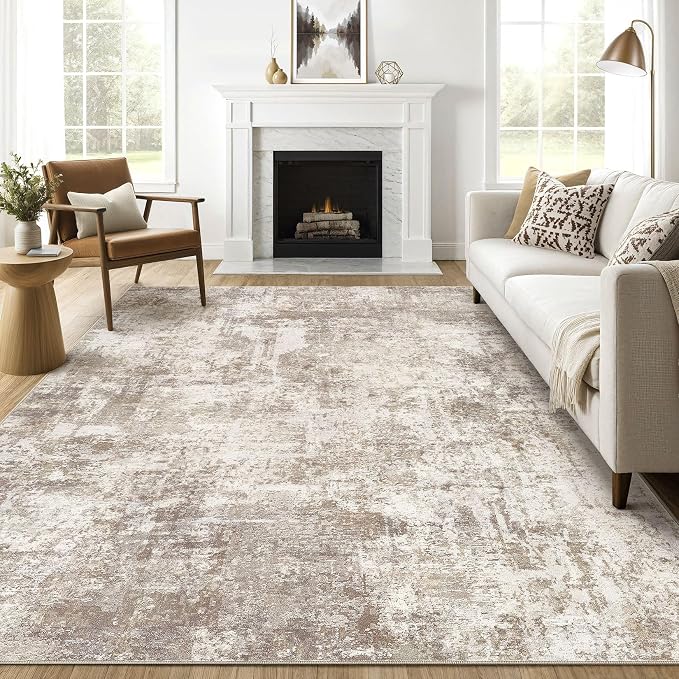 LOONGRUG 10x12 Area Rug Washable Large Neutral Modern Living Room Rug | by LOONGRUG