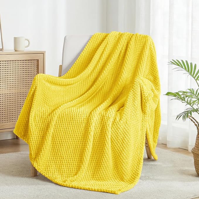 Exclusivo Mezcla Large Waffle Fleece Throw Blanket by ExclusivoMezcla