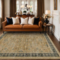 Rustic Taupe Area Rug 5x7 for Living Room by HazoHaus