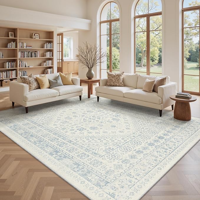 8x10 Area Rugs for Living Room, Large Washable Rug, Dining Room, Low Pile - Image 3
