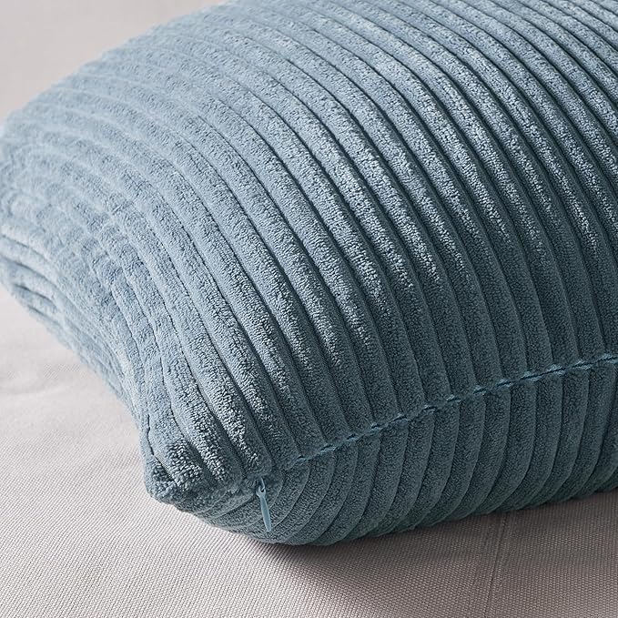 Topfinel Decorative Throw Pillow Covers Dusty Blue Navy Series 16x16 Inch Set - Image 6