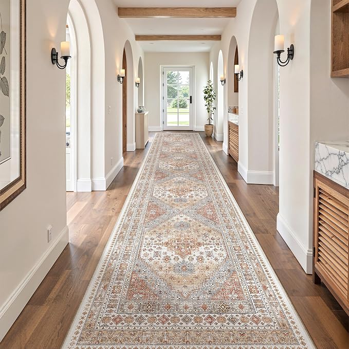 3x14 Runner Rug Non Slip, Washable Hallway Runner Rug, Living Room, Extra Long - Image 5
