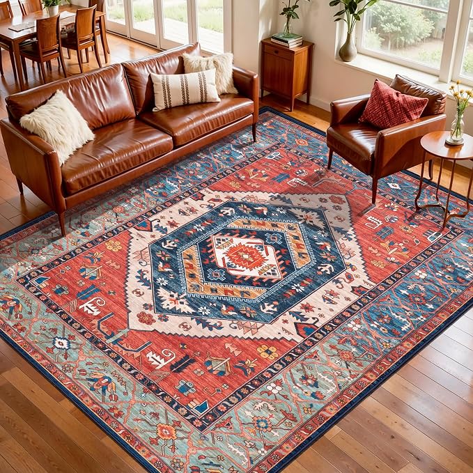 SERISSA 5x8 Washable Non Slip Boho Area Rug - Image 7