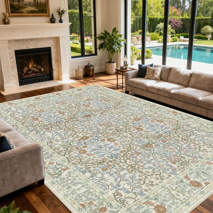Extra Large 10x14 Area Rug for Living Room, Washable Rugs for Dining Room - Image 3