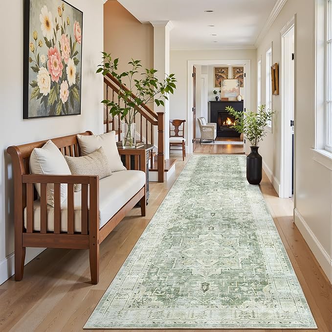 Madane Washable Runner Rugs 2x10 Long by Madane