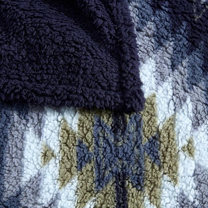 Wrangler - Reversible Throw Blanket, 50 x 60, Printed Sherpa Fleece Blanket - Image 4