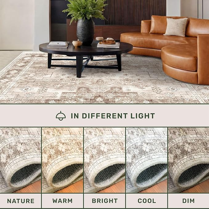Boho Washable 3x10 Hallway Runner Rug, Non-Slip Stain & Fade Resistant - Image 6