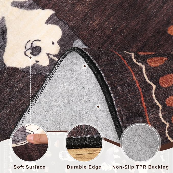 DUKINO 5x7 Area Rugs, Washable Dog Rug - Image 6