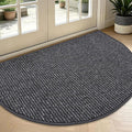 BEQHAUSE Dirt Trapper Door Mat 36" x 60" Half Circle Non Slip, Charcoal | by BEQHAUSE