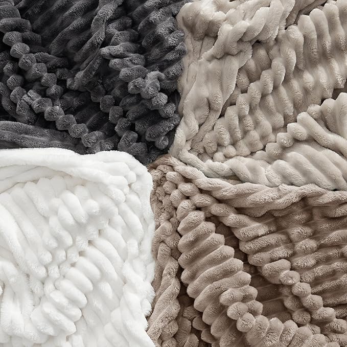Bedsure GentleSoft Mocha Meringue California King Size Blanket for Couch - Cozy Soft Blankets for Women, Cute Small Fleece Throws for Girls, Birthday Gifts for Women, 102x96 Inches