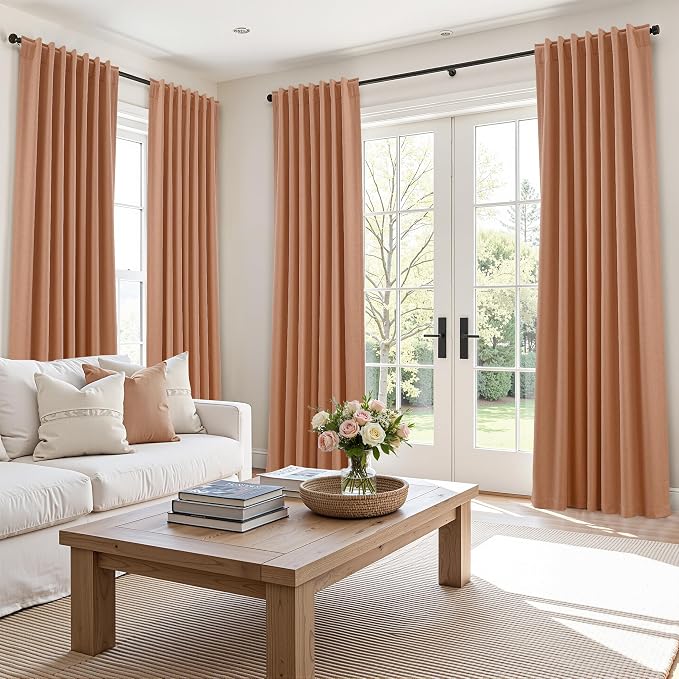 100% Blackout Curtains 90 Inch Length 2 Panels Set - Image 9
