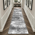 2x10 Hallway Runner Rug for Kitchen Entryway Non Slip Washable Grey | Rug Runner by Acapet