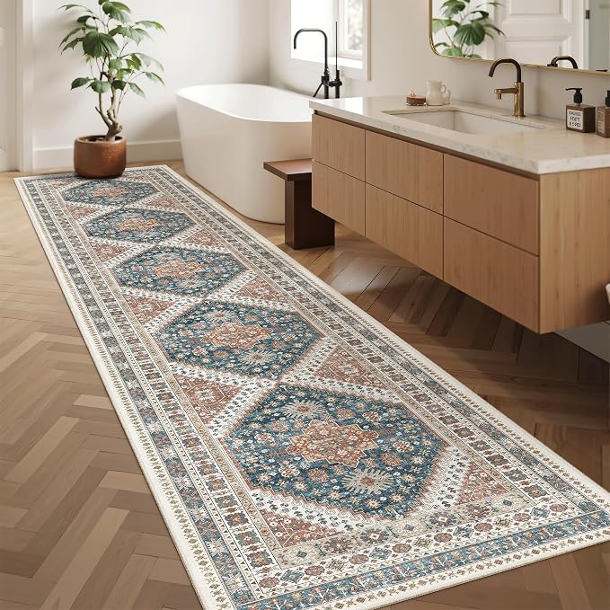 Madane Hallway Runner Rug 2'6''x12' Kitchen Runners Vintage, Entryway and - Image 4